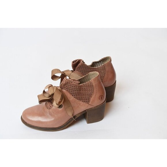 Sundance Casta Leather Rosa Boots Block Heel Bootie Womens Size EU 36 US 6 - Picture 3 of 13